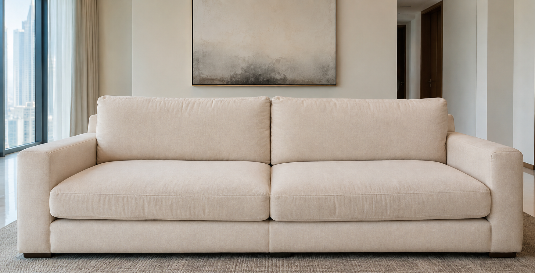 Sofa after deep clean